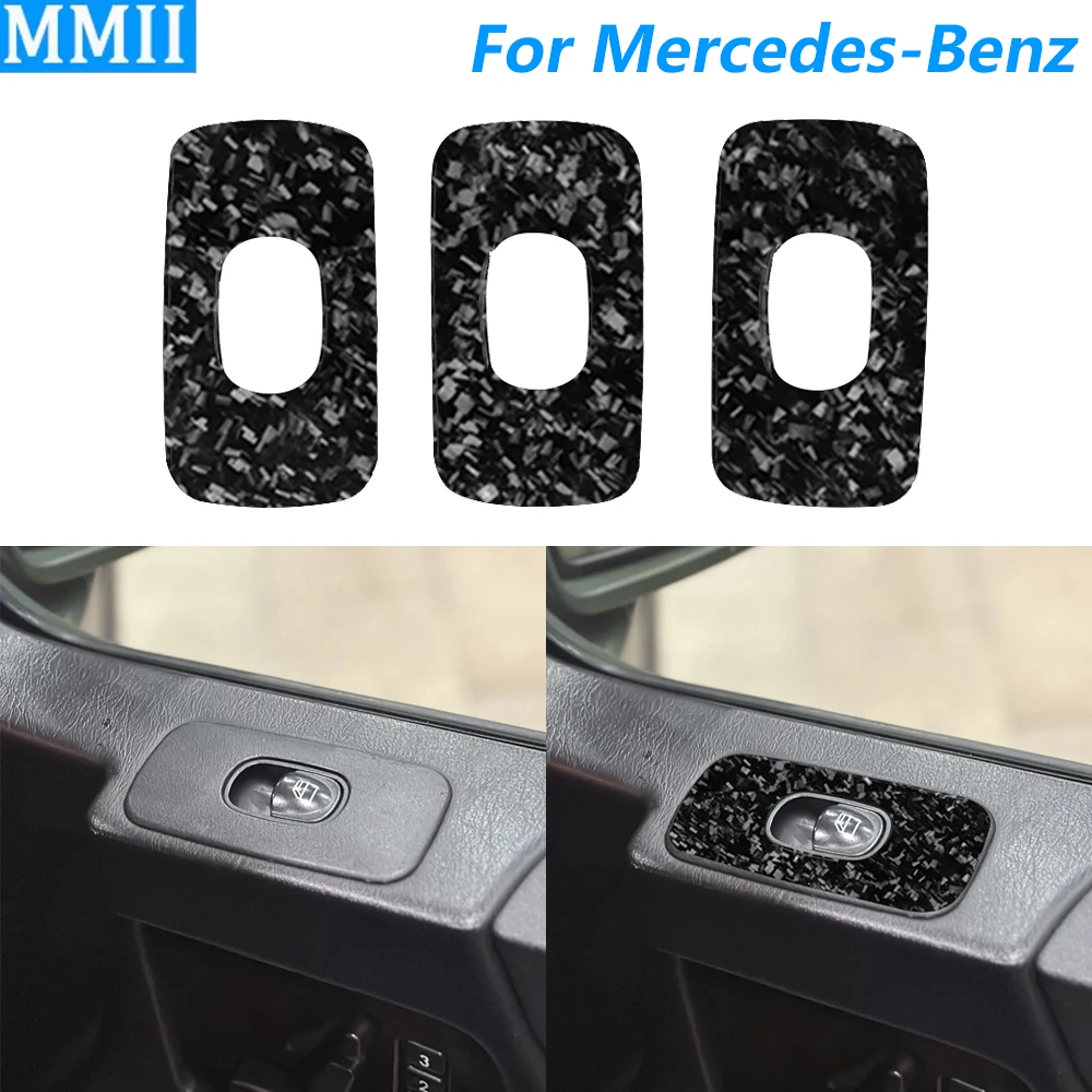 

Для Mercedes-Benz G-Class W463 2004-2012 кованое углеродное волокно дверной переключатель окна панель управления отделка автомобильные аксессуары наклейка