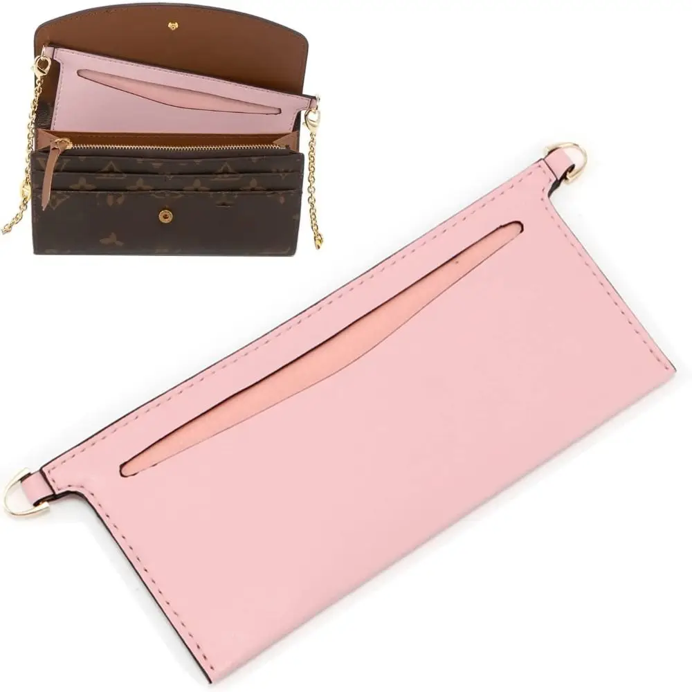 Practical PU Wallet Insert for Chain Strap Soft with D Rings Purse Insert Purse Insert Organizer Women