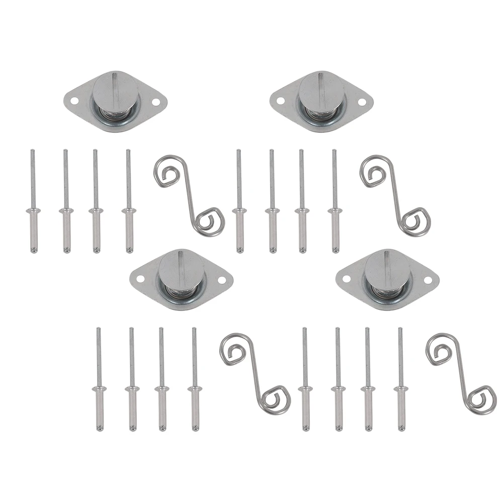 For ATV UTV Quarter Turn Self Ejecting Fastener Spring Loaded with Springs and Plates For Fastening Sheet Metal and Door Panel