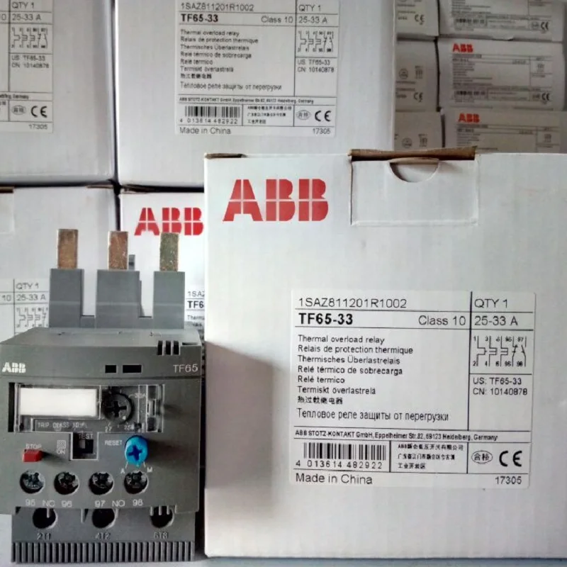 ABB TF65 thermal overload relays TF65-28   TF65-33  TF65-40  TF65-47  TF65-53  TF65-60  TF65-67