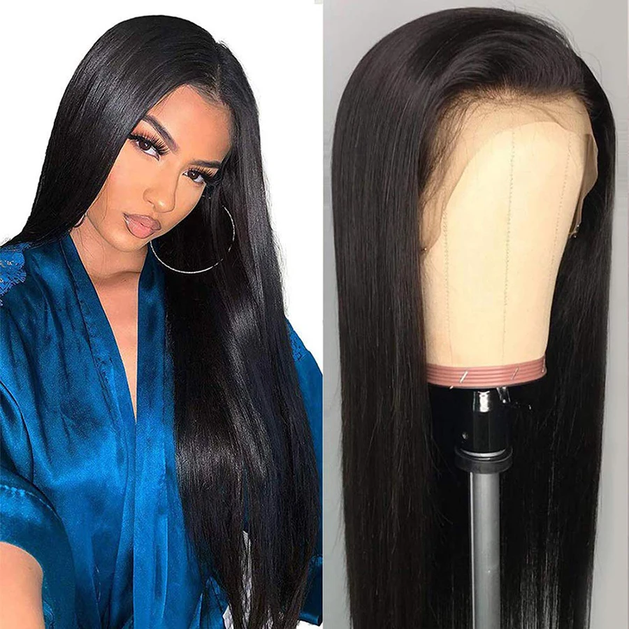 180Density 13x6 Hd Transparent Lace Wig With Baby Hair Preplucked 13x4 Frontal Lace Human hair Wig Wholesale On Sale Clearance