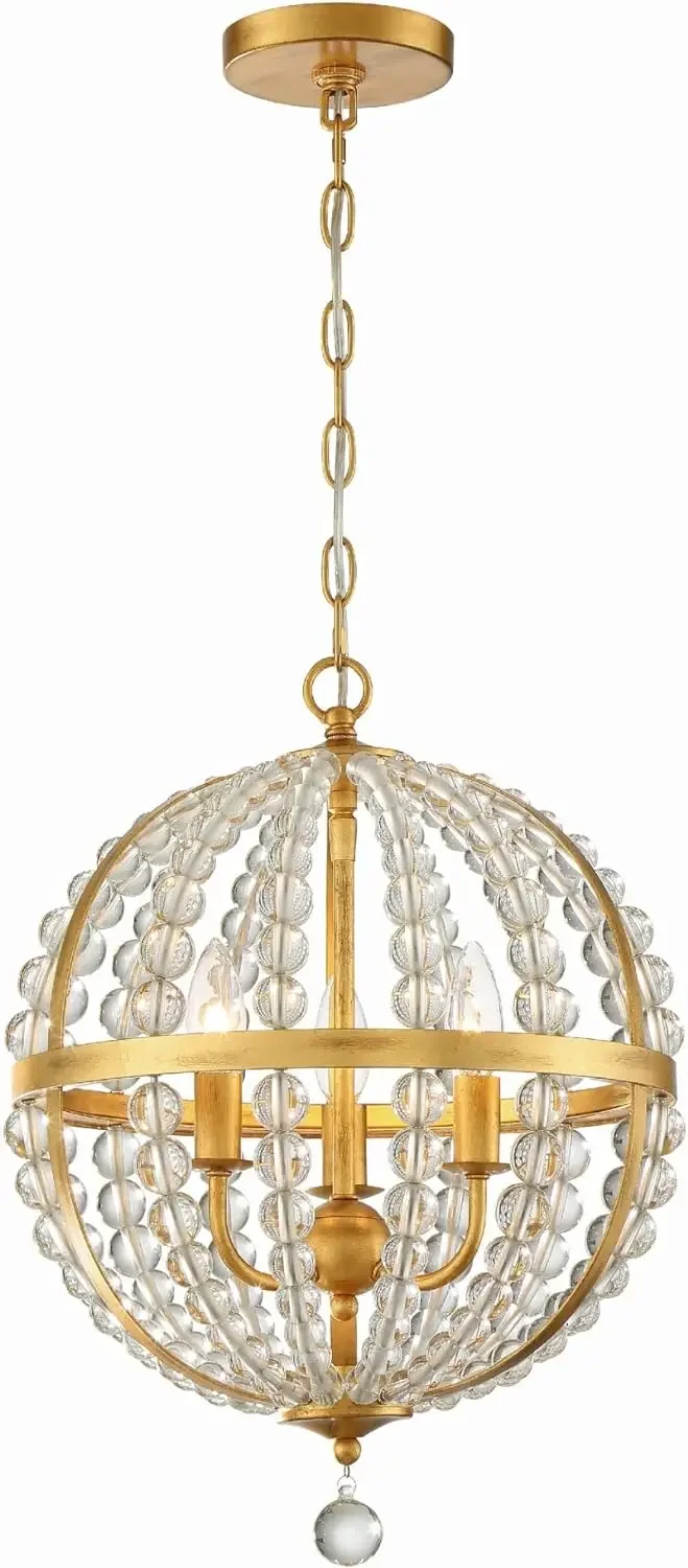 

YECTSKI Antique Gold Chandelier lighting for living room crystal chandelier