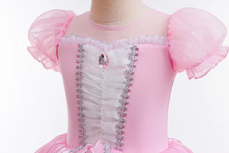 Mädchen Kurzarm-Ballett-Tutu-Kleid Kinder Tüll-Tanzkleid Prinzessinnen-Themenkostüm Bühnenoutfit – Detail 6