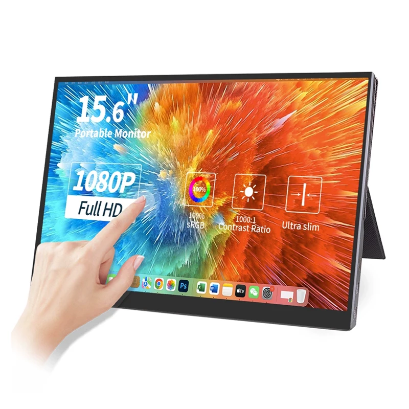 

15.6 Inch Gaming Monitor Portable Screen 1080P Extended Display With Touch For Laptop Phone Switch Xbox PS4/5 PC Mini PC