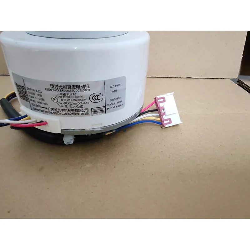 Детали кондиционера, 1 шт., новый ZKFP-45-8-111 DC310V 45 Вт 1400 об/мин ZWK465B00501 для кондиционера TCL, внутреннего блока, двигатель вентилятора постоянного тока