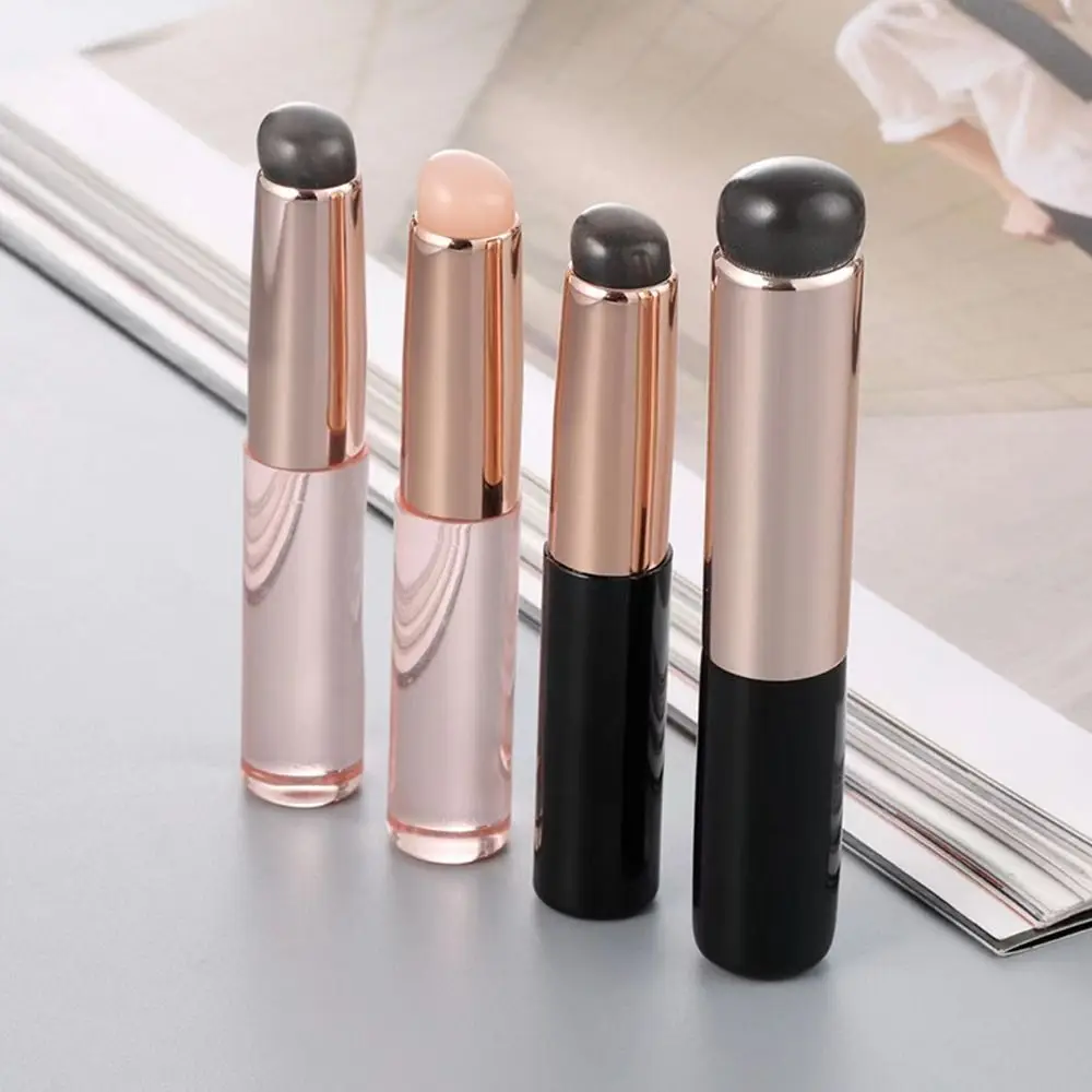 Multifunctionele Siliconen Lippenborstel Ronde Kop Lippenbalsem Lippenstift Concealer Borstel Lip Stick Zachte Vingertoppen Concealer Make-Up Tool