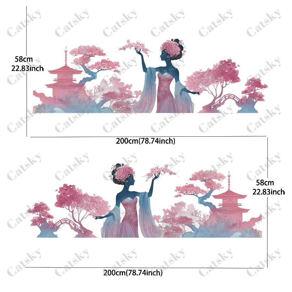Classical beauty scenic Car Side Car Wraps, Self-Adhesive PVC Waterproof & Scratch-Resistant Stickers, Car Accessory Gift
