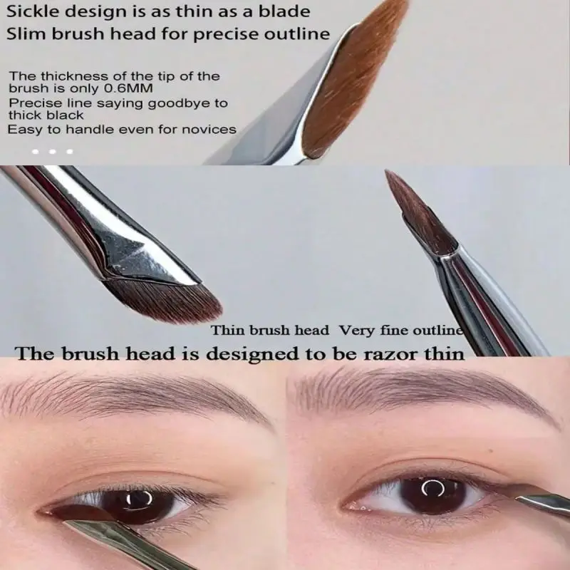 3/4 個のノーズコントゥアリングブラシとアイシャドウミキシングブラシ、無香料ナイロン毛 ABS ハンドル、正確なメイクアップのための柔らかい毛