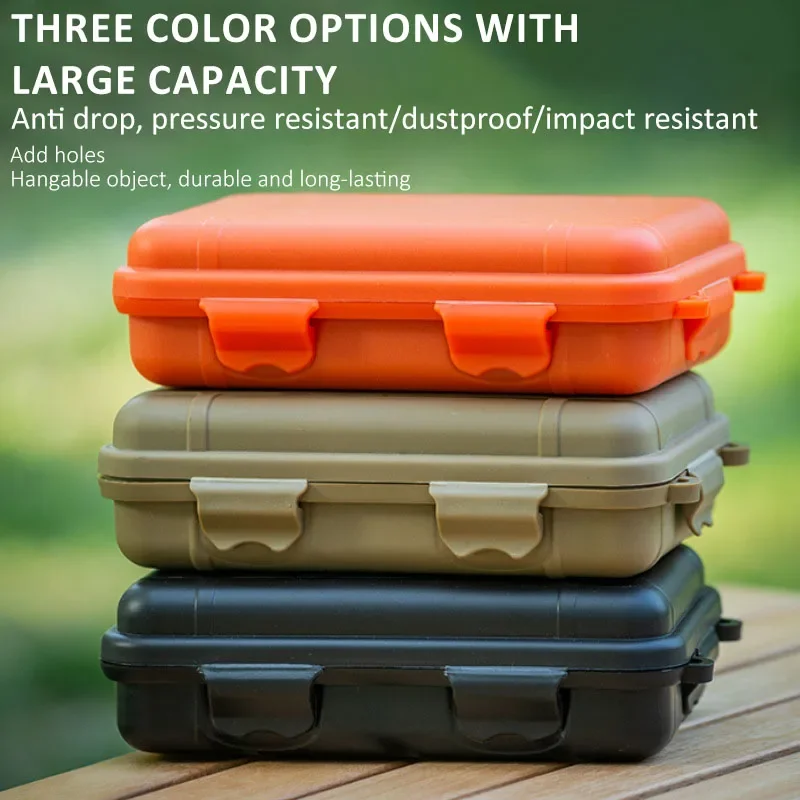 EDC Tool Box Outdoor Camping Survival Kit Shockproof Waterproof Case Sealed Box Outdoor Survival Storage Box Fishing Tackle Bag 2