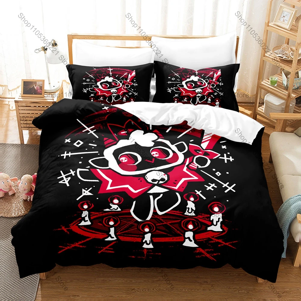 Cool Roguelike Cult Of The Lamb Game Merch Duvet Cover Set 1 Duvet Cover + 2 Pillowcases Soft Microfiber For Gamer Fans