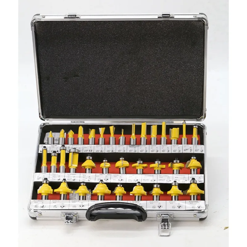 8mm Shank Carbide Router Bit Set, 35PC Woodworking Trimming Milling Carving Cutting Tools