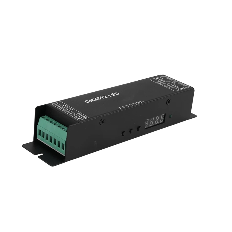 4X Dmx 512 Digital Display Decoder,Dimming Driver Dmx512 Controller For LED Rgbw Tape Strip Light Rj45 Connection