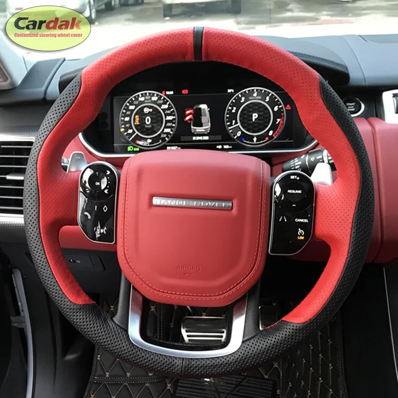 

Кожаный чехол на руль автомобиля в спортивном стиле для Land Rover Discovery Range Rover Evoque Sport Velar II 2017-2022