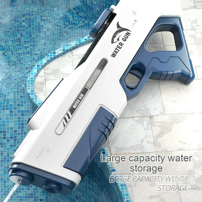 Pistola de agua eléctrica de gran capacidad para exteriores, juguete de juego de cubo de agua divertido, para playa, piscina, fiesta de batalla, para verano