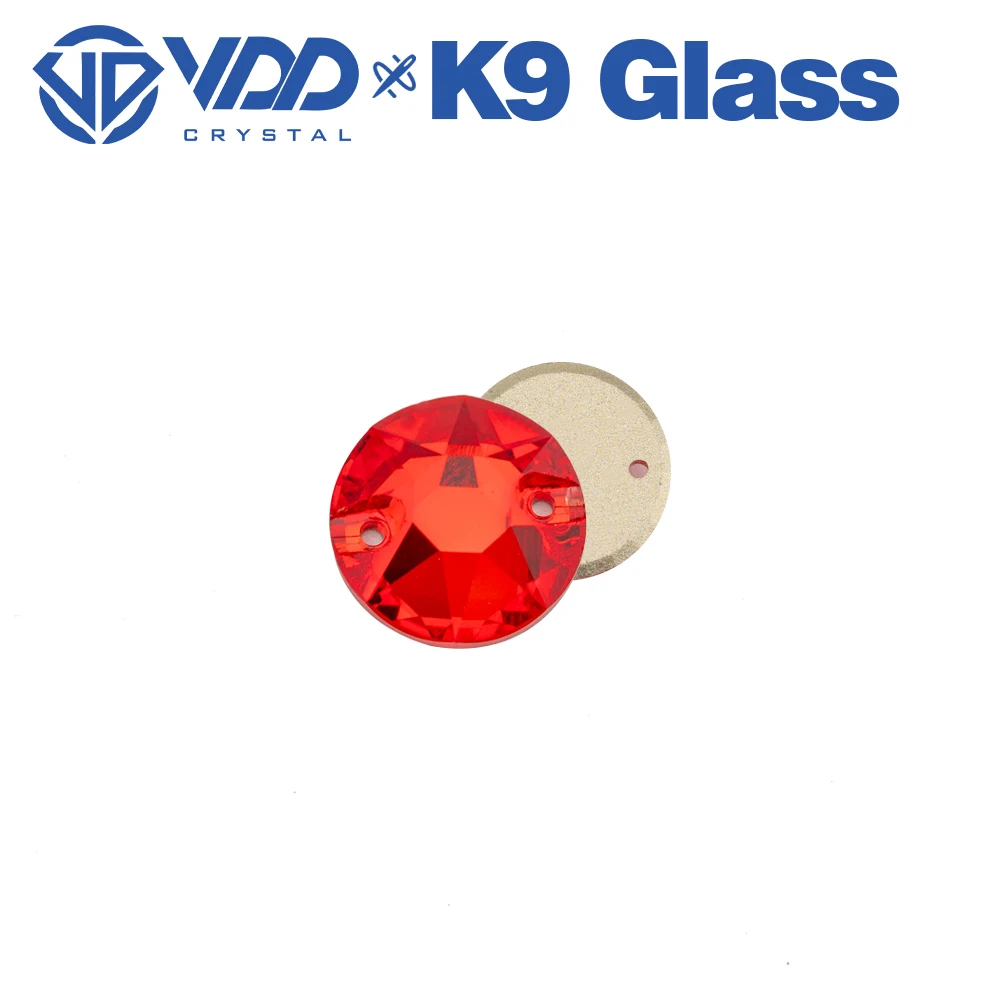 VDD S109 Siam 8 Große 8 Kleine Hochwertige K9 Glas-Aufnäher-Strasssteine, Kristall-Flachsteine zum Aufnähen für Kleidungsdekorationen – Detail 4