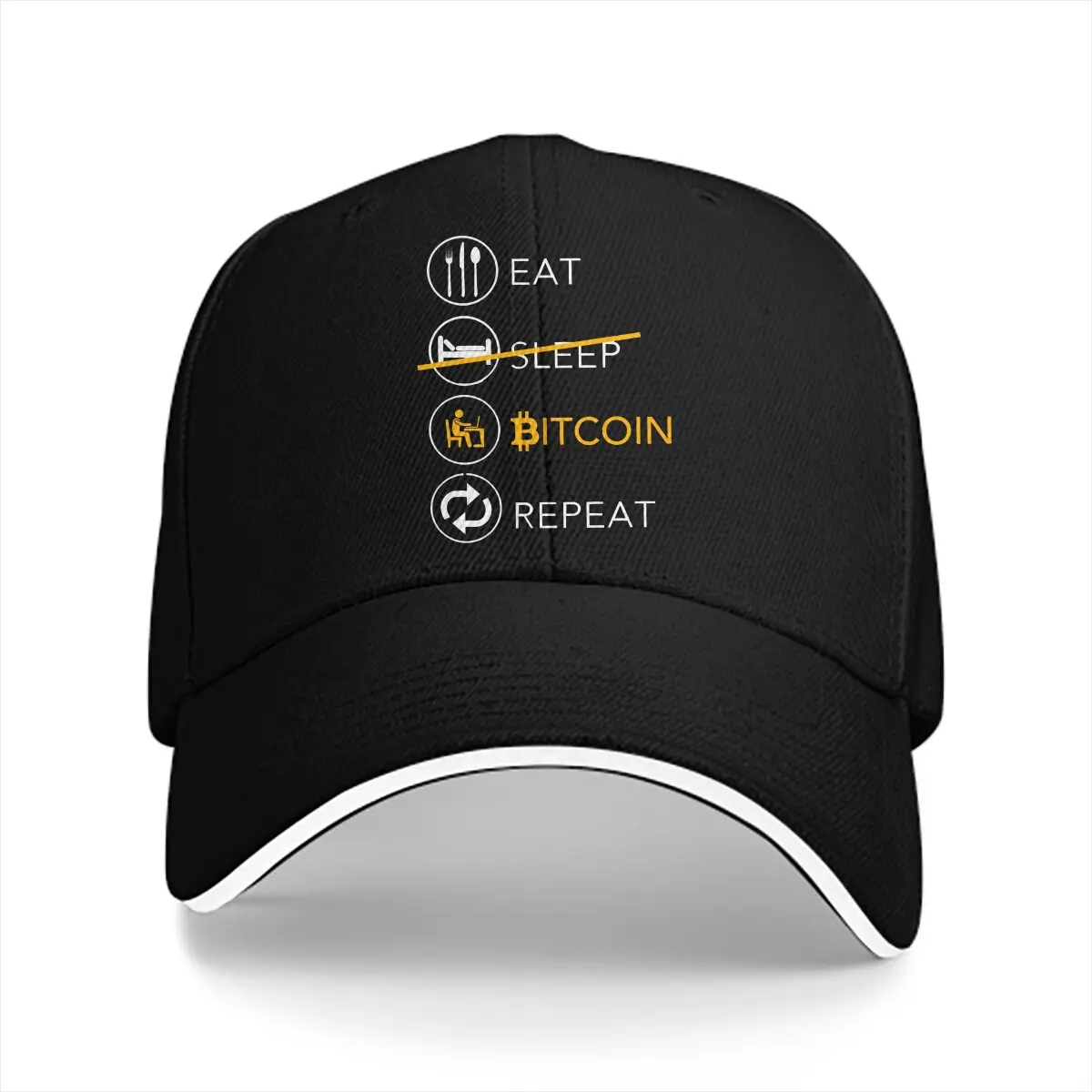 Washed Men's Baseball Cap Repeat Cryptocurrency Developer Sports Snapback Caps Dad Hat I Told You So Bitcoin Golf Hats