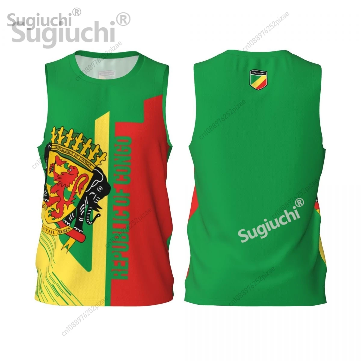 Custom Name Number REPUBLIC OF CONGO 3D Flag Sports T-shirts Men Clothing Breathable For Basketball Running Fitness T shirt