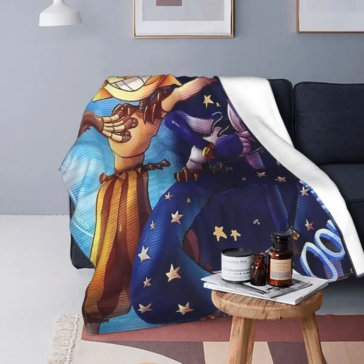 Sunnydrop Moondrop Fnaf Security Breach Velvet Throw Blankets Blanket for Bedding Travel Soft Bed Rug