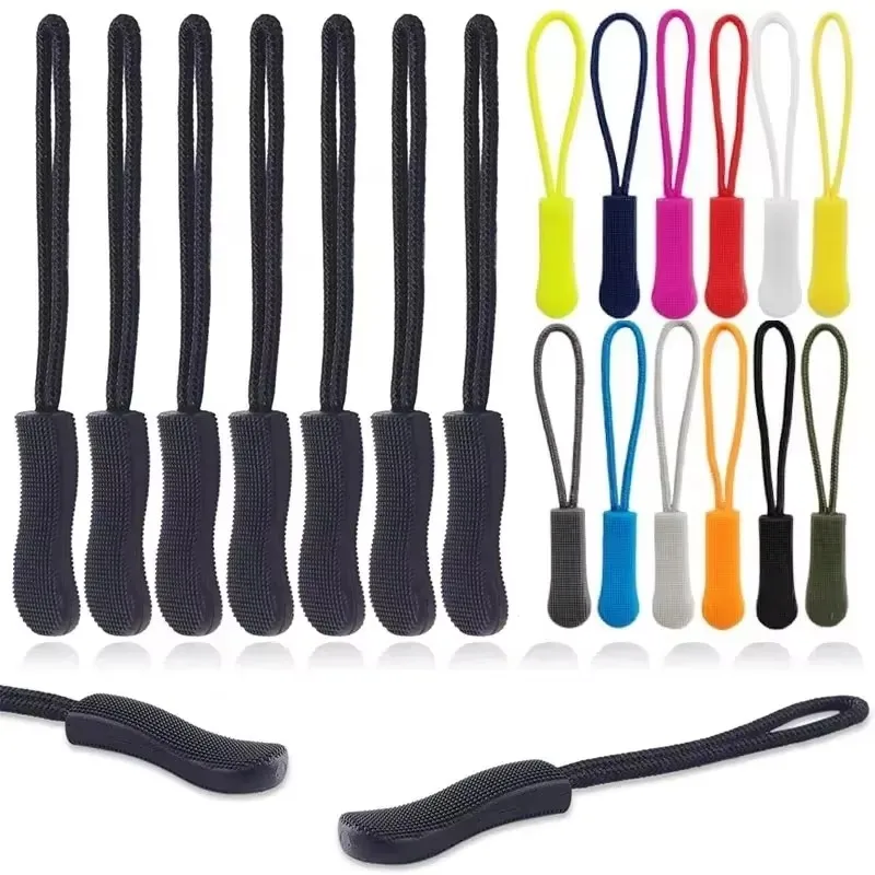 10/20/50pcs Zipper Pull Puller End Fit Rope Tag Replacement Clip Broken Buckle Fixer Zip Cord Tab Travel Bag Suitcase Tent