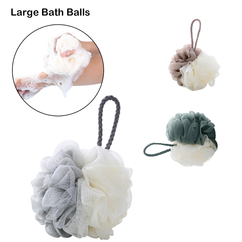 Shower Mesh Sponge Bath Puffs Bubble Ball Body Exfoliating Brush Soft Cleaner Skin Scrub Back Brush Bathroom Supplies