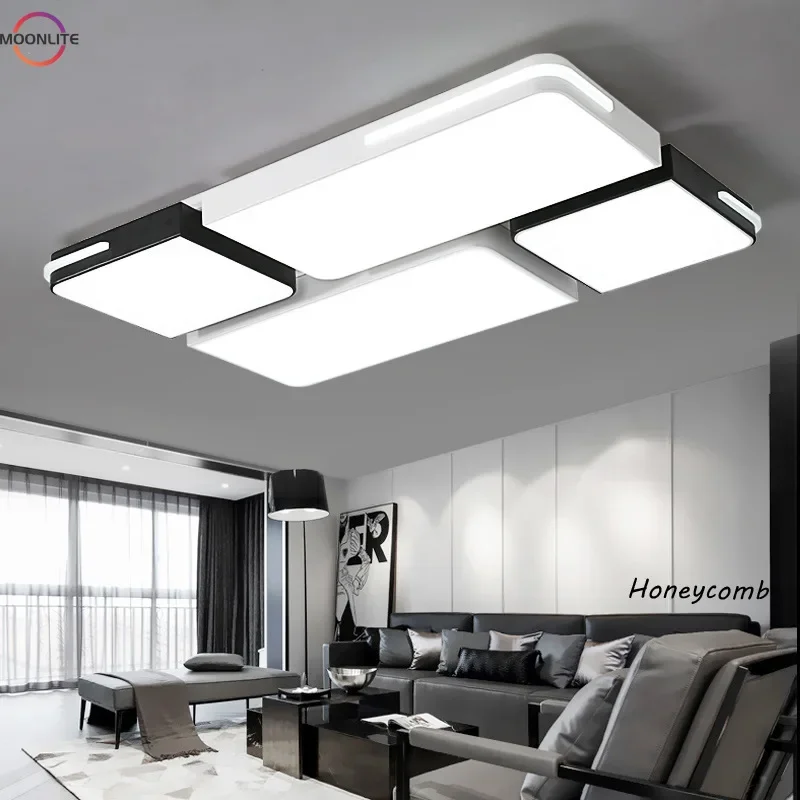 

Led Ceiling Light Simple Modern Rectangular Lamps Dimming Atmospheric Fashion Living Room Bedroom Light Postmodern Lighting