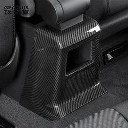 Car Styling Rear Air Conditioning Outlet Frame Decoration Cover Sticker Trim For Audi Q2 2018-2022 Carbon Fiber Auto Accessories