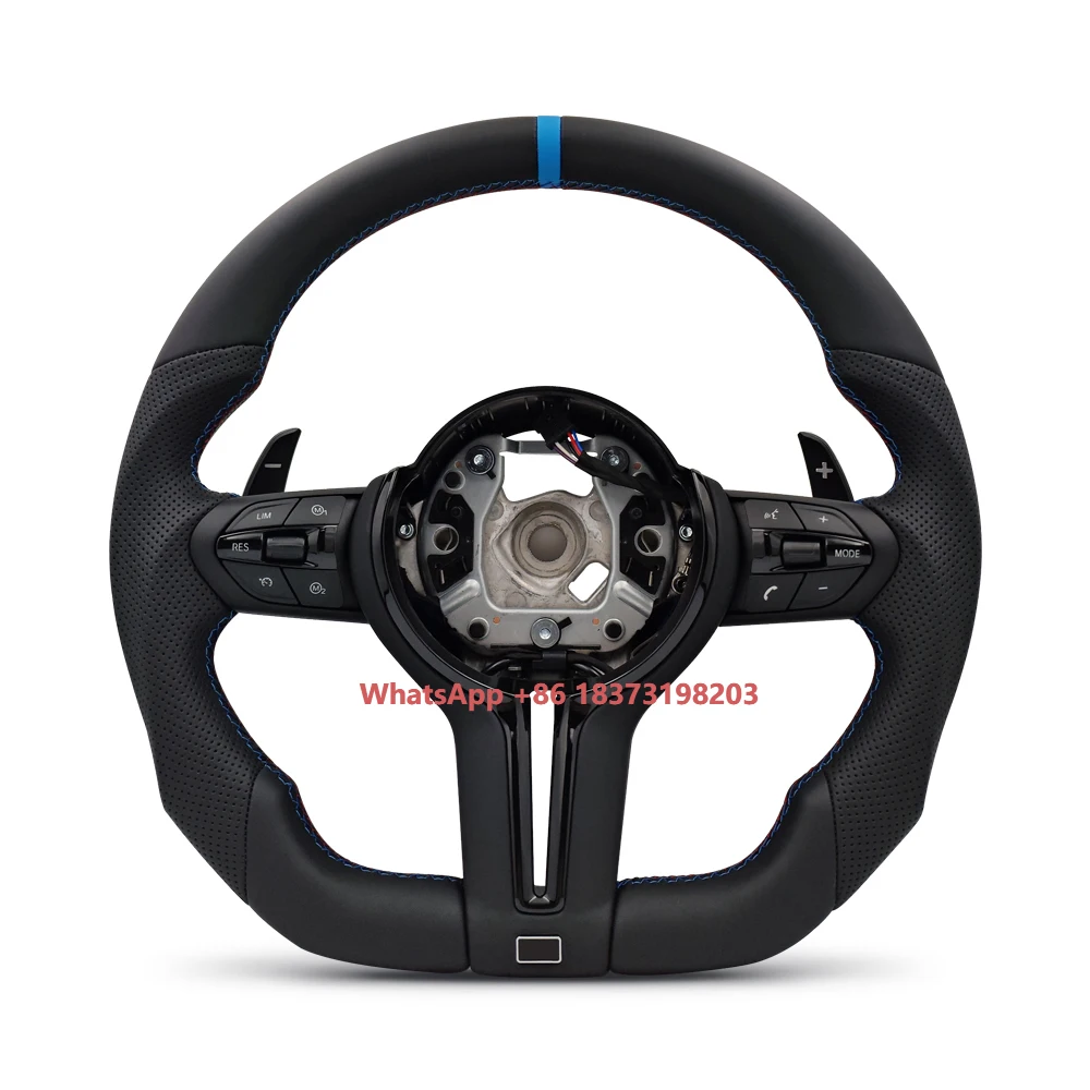 

With Black Insert Trim Flat Bottom M Sport Volant Steering Wheel for BMW F10 F20 F22 F30 F31 M3 F80 F82 M5 F90 E70 E71 E90 E92