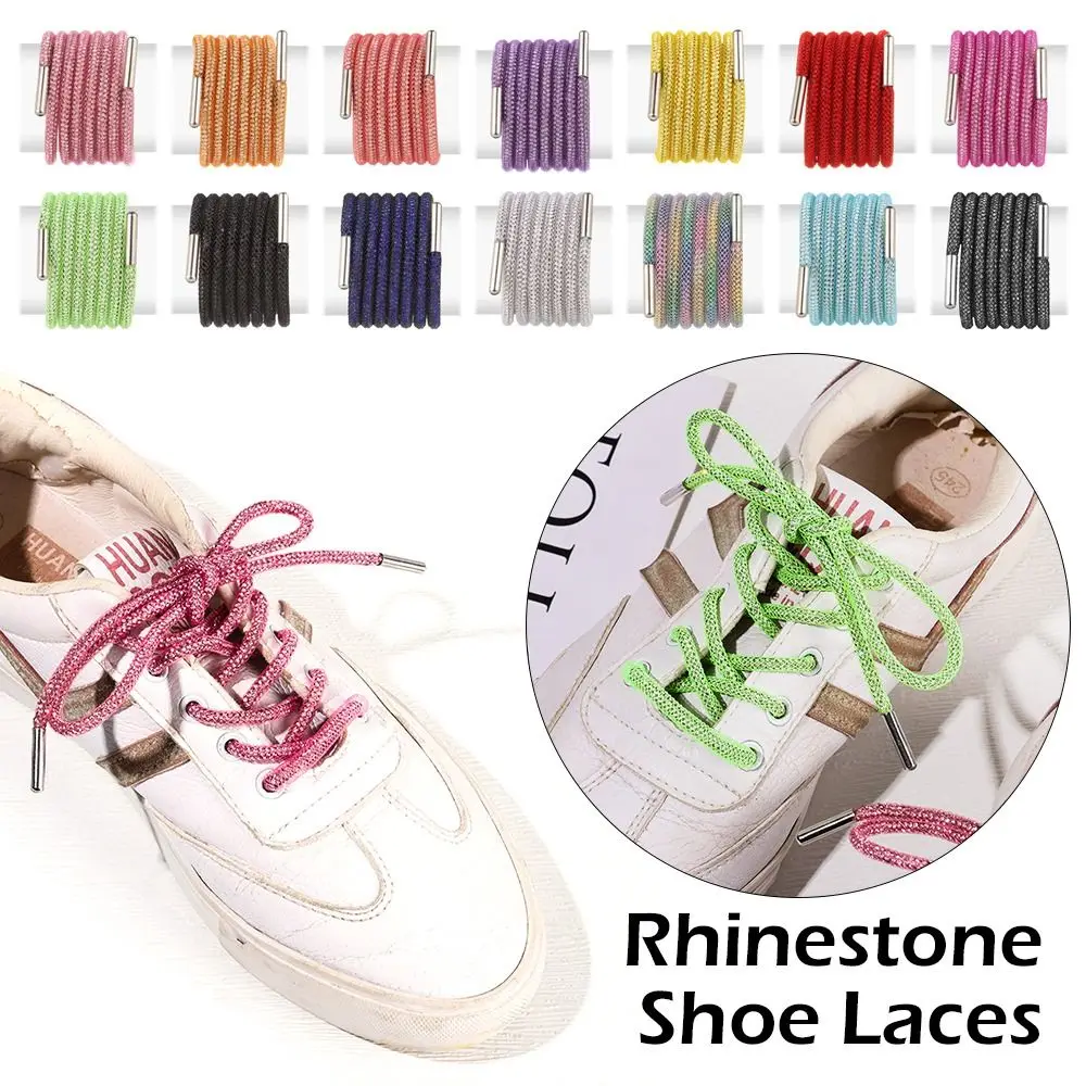 1PC DIY Accessories Cross Braiding Strap Bright Strings Rhinestone ShoeLaces Sneakers Laces Diamond Shoe Laces