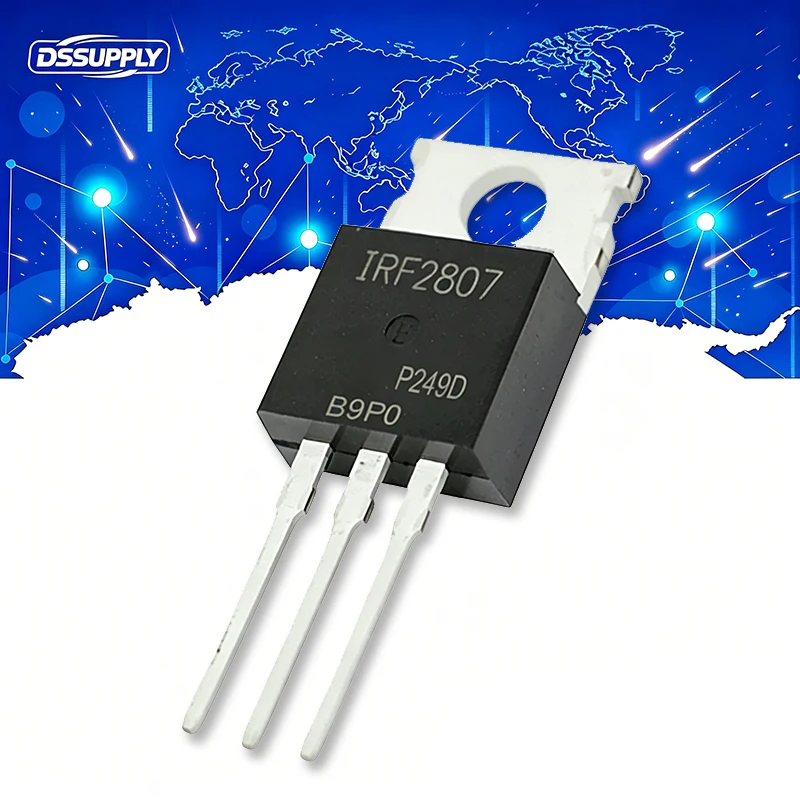 10PCS IRF2807 TO-220 IRF 2807 N-Channel MOSFET IRF2807PBF TO220  Field-Effect Transistor Chip