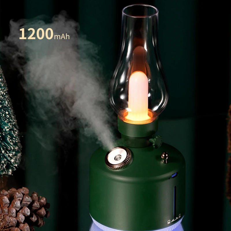 Lampada retrò Umidificatore Diffusore di aromi wireless Luci di olio essenziale ricaricabili Nebbia fredda per il regalo di Natale