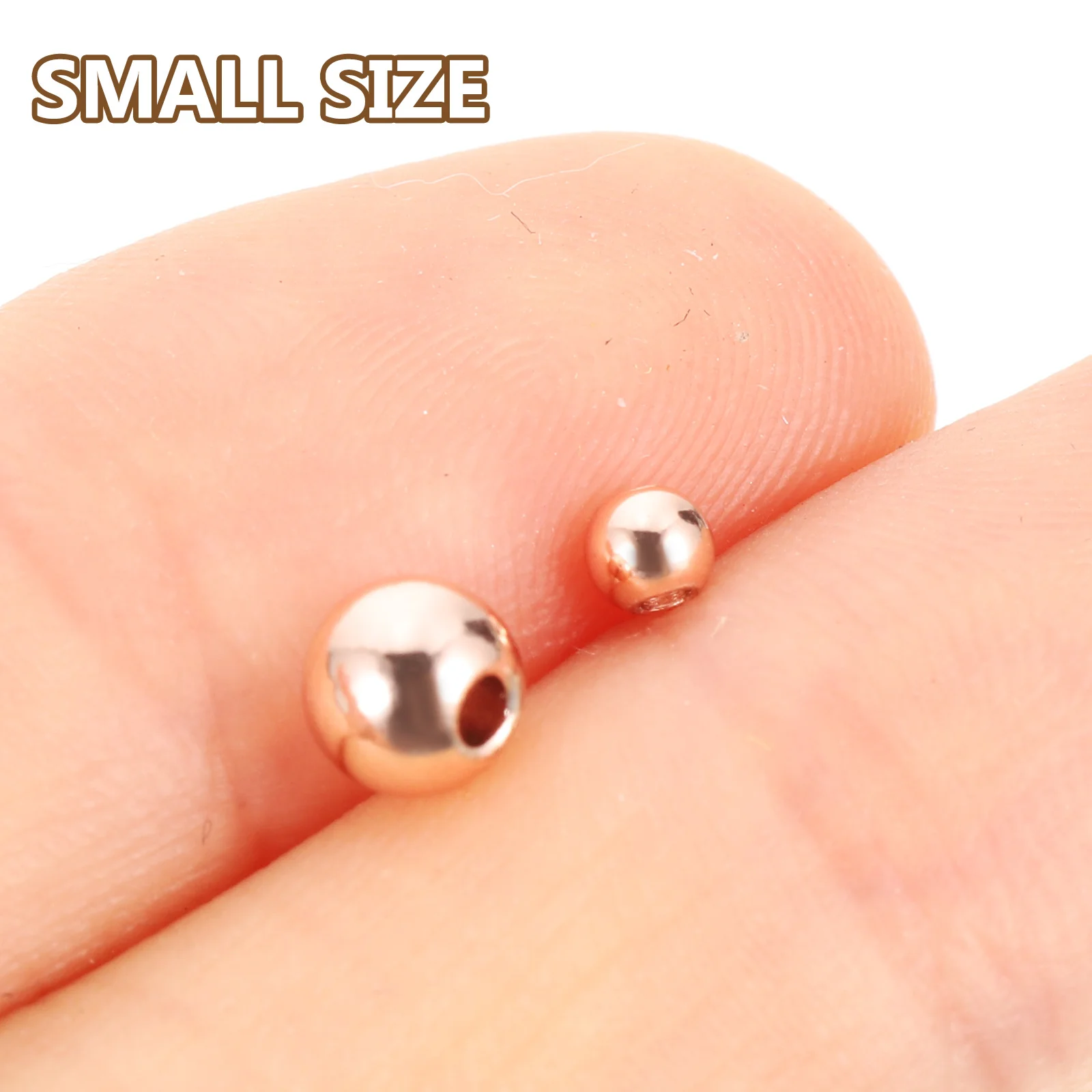 

200 Pcs Metal Beaded Accessories Round Spacers Beads Number Diy Decorative Copper Jewellery Making for Jewelry Miss