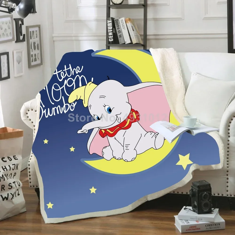 Cartoon Cute Dumbo Flying Winnie Pool Tigger Baby Plush Blanket Throw Sofa Bed Cover Bedding for Kids Boys Girls Children Gifts