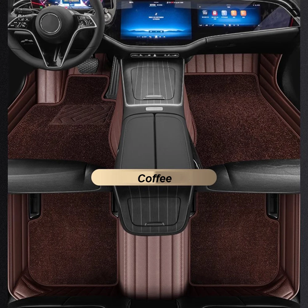 5D Custom Car Floor Mats For KIA Seltos 2019-2023 KX3 Auto Carpets Double Layer Foot Coche Blanket