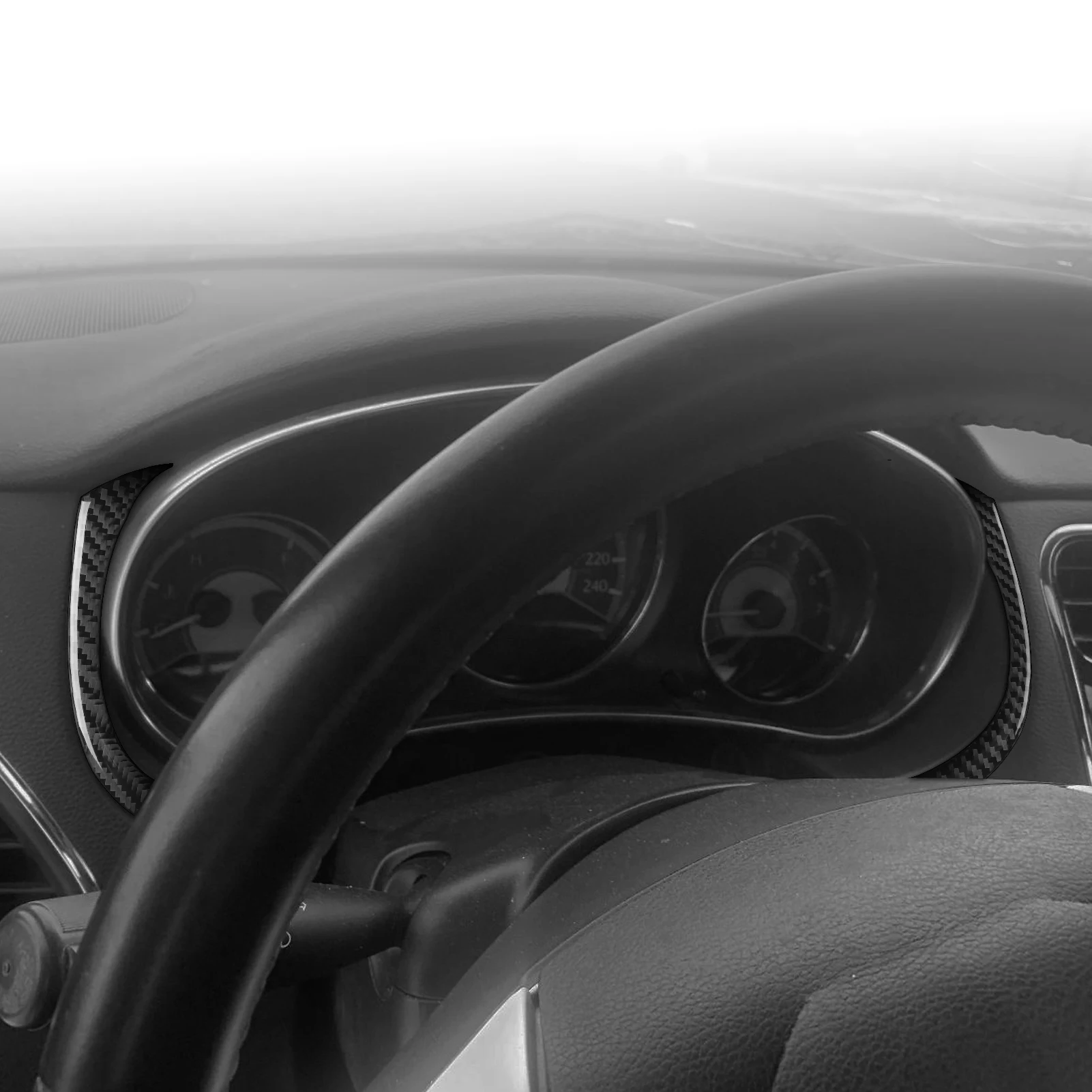 

Для Chrysler 200 2011 2012 2013 2014, приборная панель из углеродного волокна, панель спидометра, рамка, накладка, автомобильные аксессуары, внутренняя наклейка