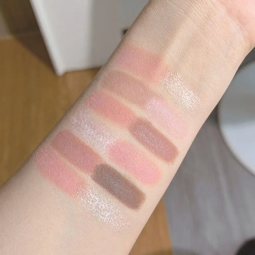 Paleta de sombras de 12 cores fosca e brilhante – tons de terra nude, textura misturável sedosa estilo coreano aparência natural de maquiagem para os olhos