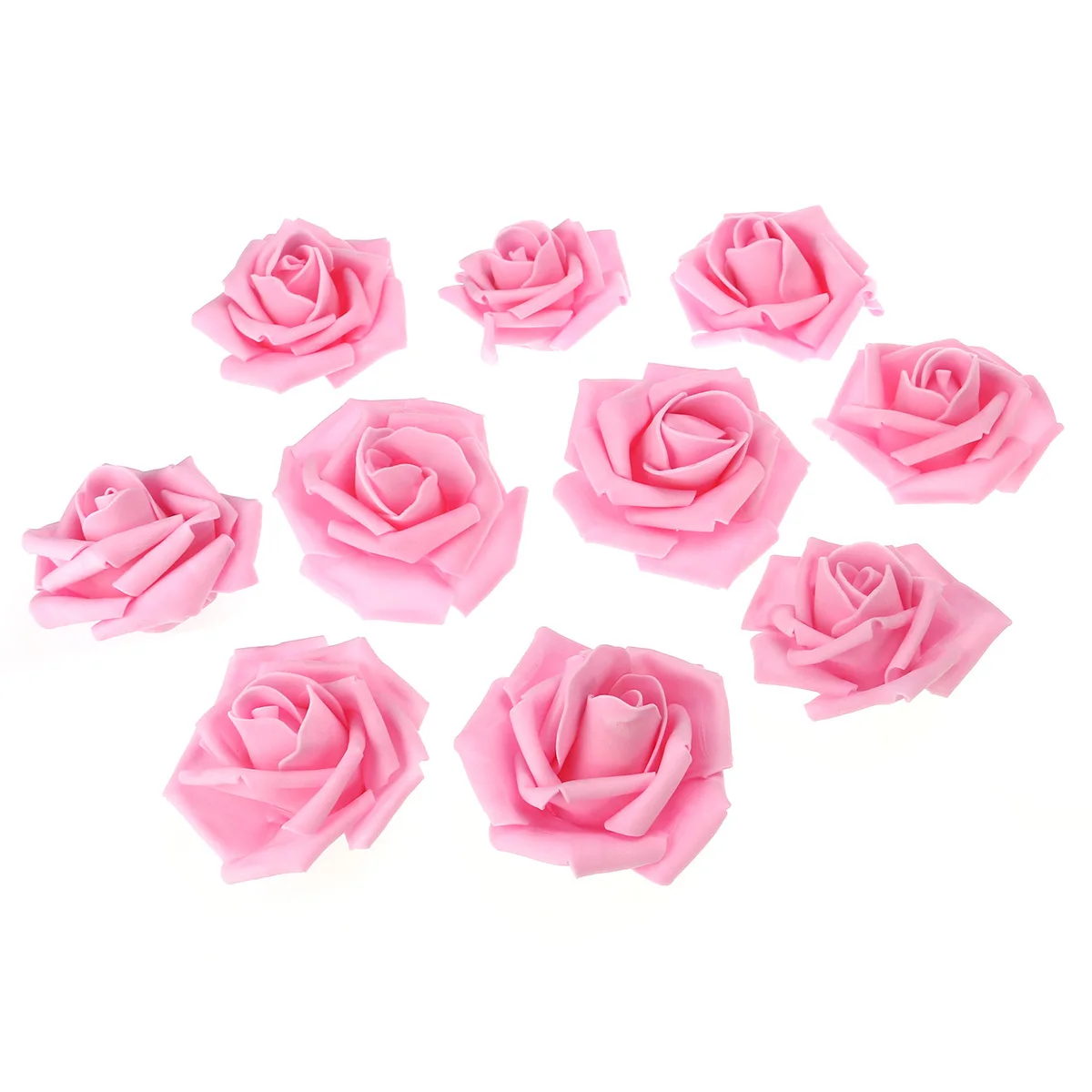 

50Pcs Pink Pe Artificial Rose Flowers 6x6cm Wedding Decor Bridal Shower Favor Party Decoration Fake Rose Head Bulk Bridal Shower
