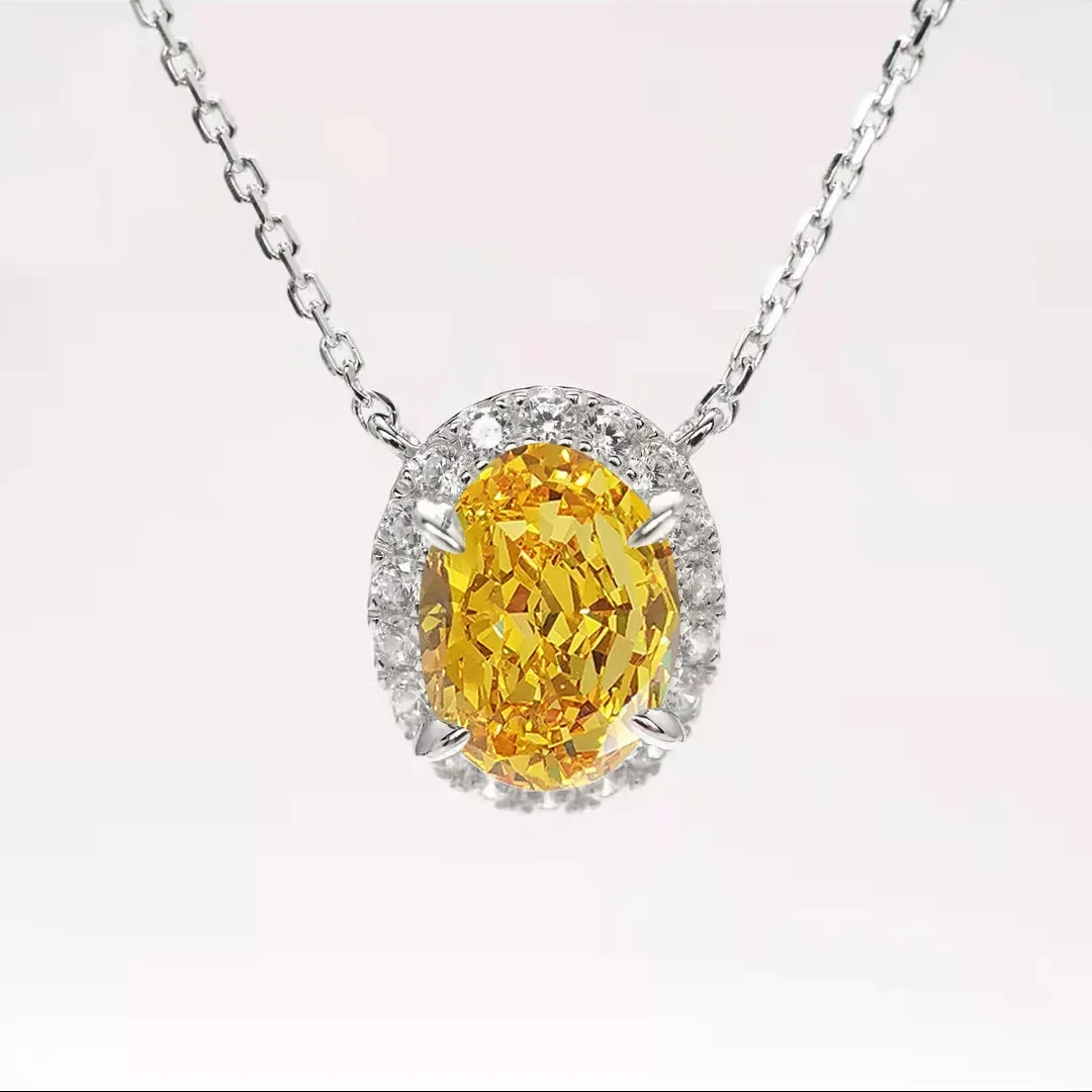 Collar con colgante de topacio de origen de Plata de Ley 925 auténtica, joyería de plata 925 para Mujer, colgante Naszyjnik para Mujer
