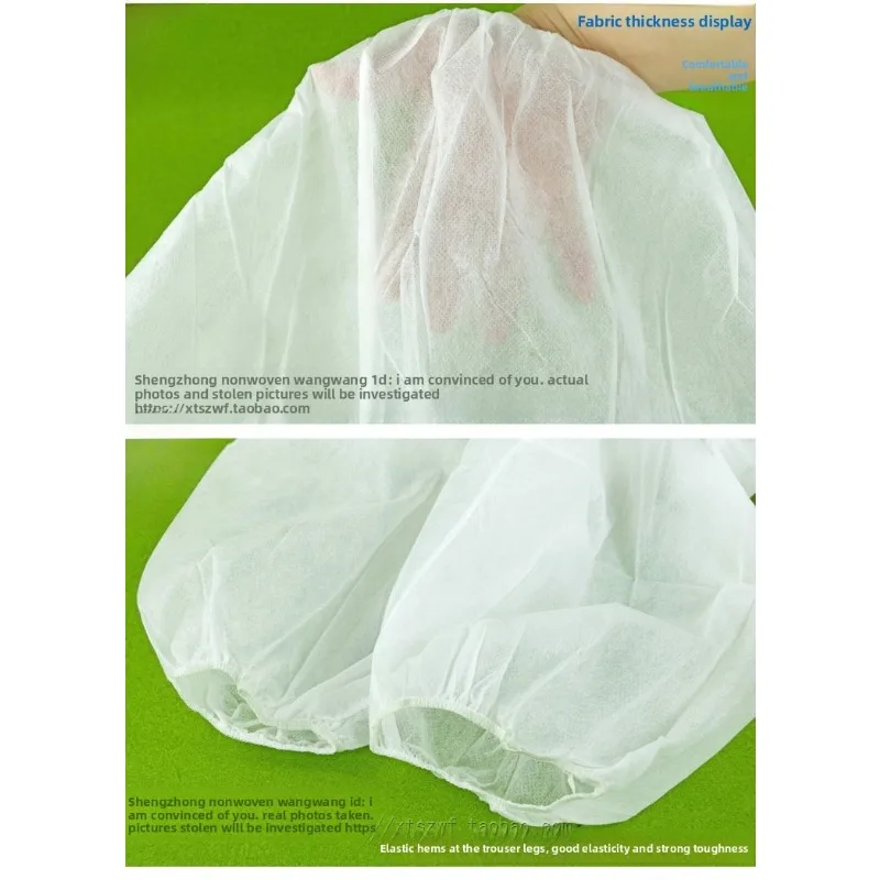 Calça descartável não tecida premium, resistente, cuidados para adultos, pernas longas, amigável à pele, roupa higiênica, idosos, especial, confortável