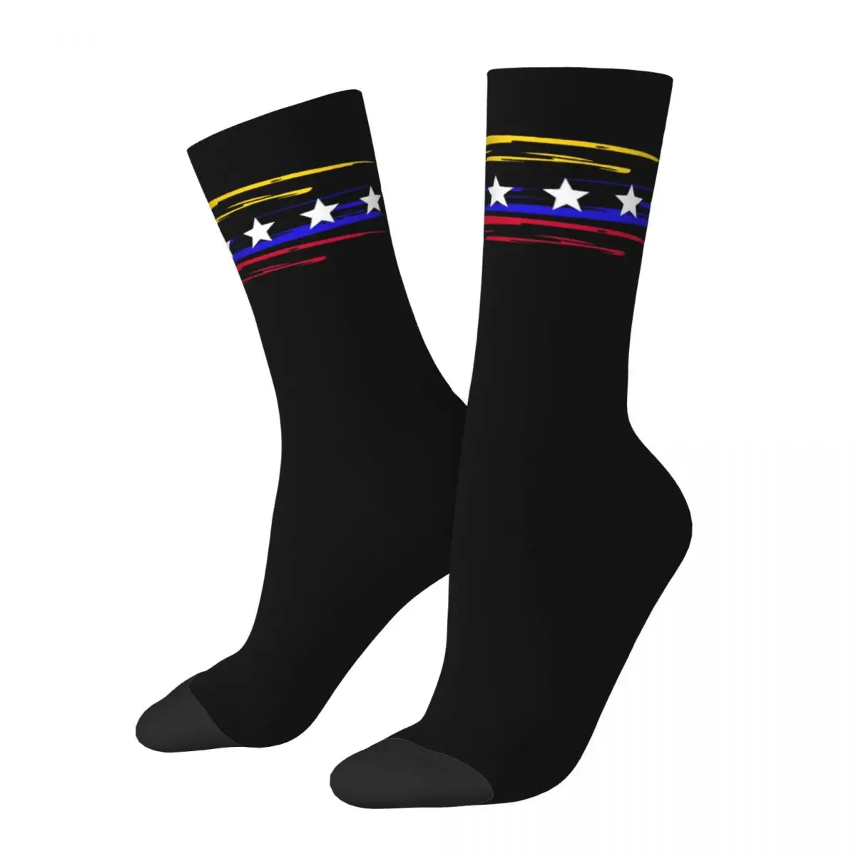 Male Men Socks Casual Venezuela 7 Big Stars Flag Sock Polyester Venezuelan Sport Women's Socks Spring Summer Autumn Winter