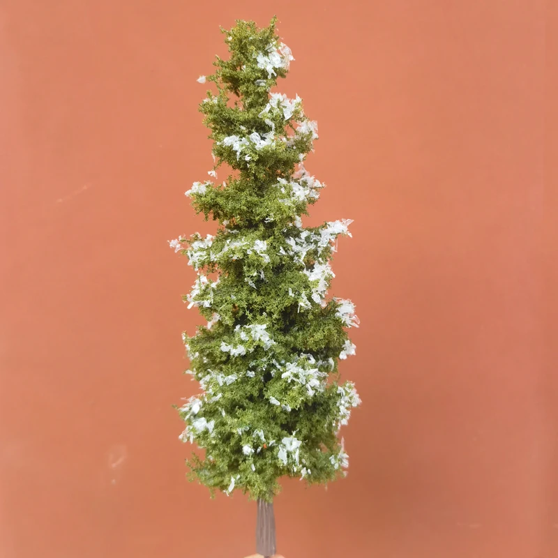 Cedar Tree Model with Snow Material, Decoração Boutique, Building Model, Train Layout, 14 cm, 20cm