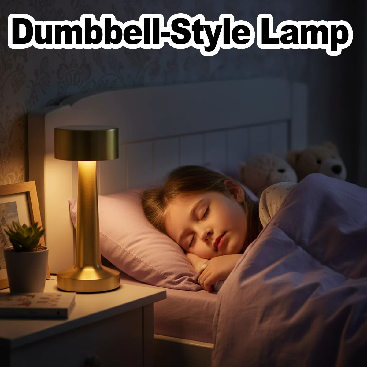 

3 Color Led Table Lamp Bedroom Lamps Gold Touch White Bedside Nightstand Retro Black Desk Metal Bar Lights Rechargeable Dimmable