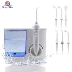 1000ml água dental flosser grande capacidade ajustável 10 nível oral irrigator dentes limpeza clareamento 7 bocais