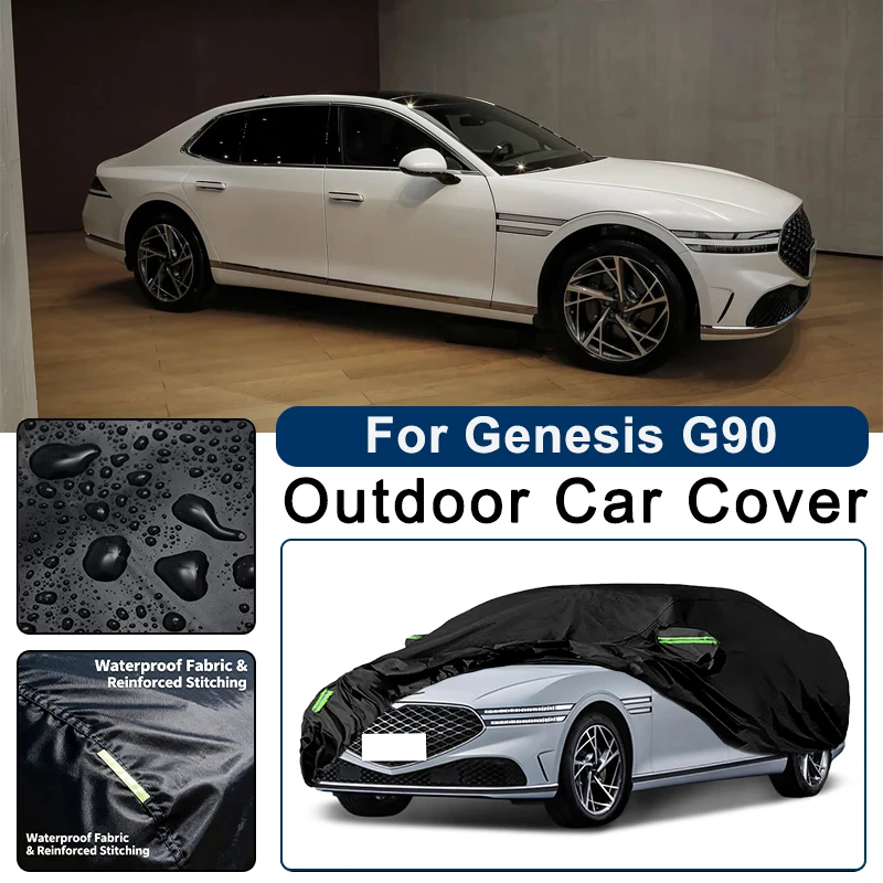 

Outdoor Car Cover Waterproof Dustproof UV Sun Protection, Full Car Protector Exterior Accessories For Genesis G90 HI HI2