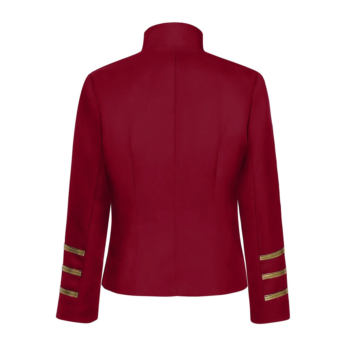 Medieval Court Style Double Breasted Retro Stand Up Collar Jacket Women's Military Drums Honor Guards Stage Performance Coat view 3