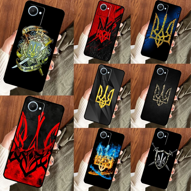 Ukraine Flag For Realme C55 C33 C31 C30 C35 C25Y C21Y C11 C15 8 9 10 Pro Plus GT Neo 2 3 5 2T 3T Case