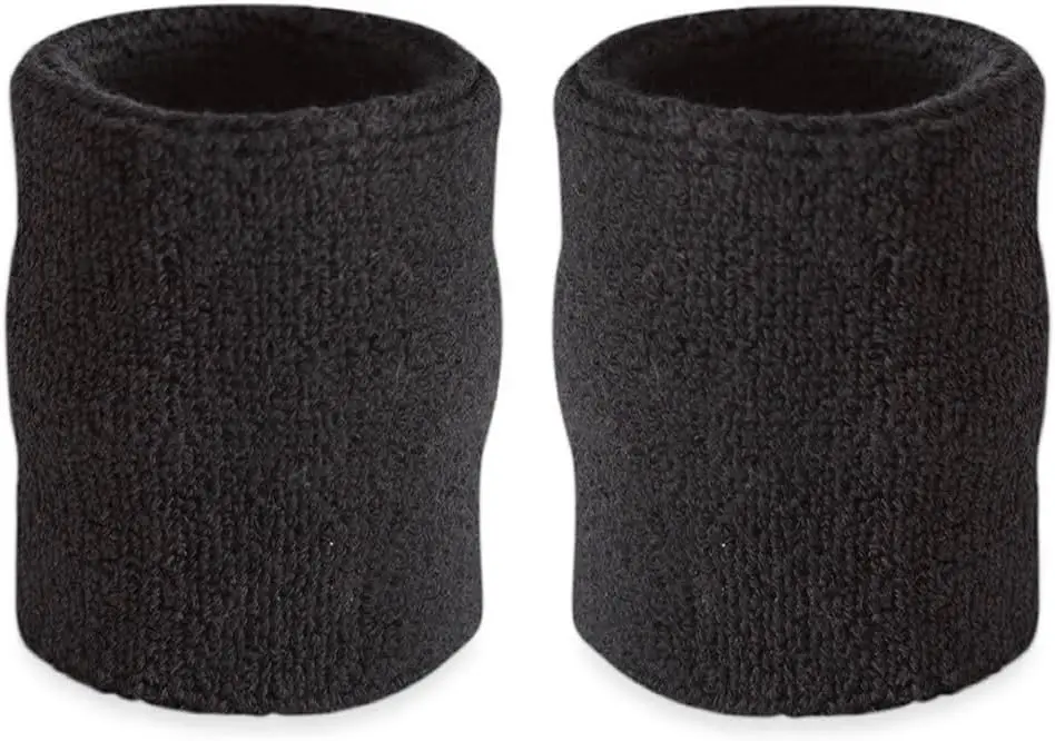 

Cotton Arm Sweatbands for Gym, Basketball, Tennis, Football - 4 Inch Wristbands
