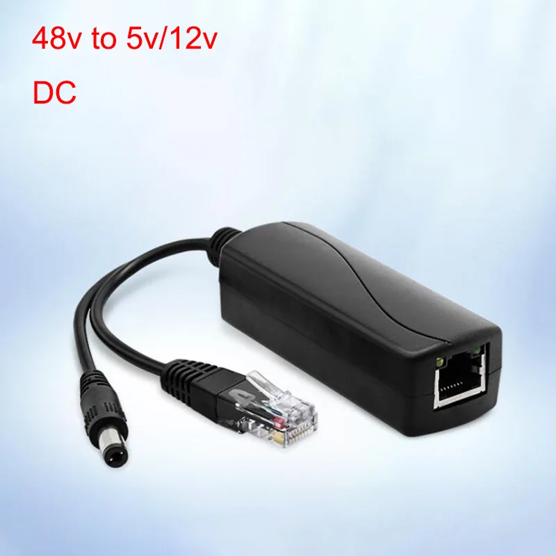 Imagem -03 - Divisor Poe Ativo Ethernet com Fonte de Alimentação dc de 48v a 5v 12v Saída tipo c e Micro Usb para Raspberry pi