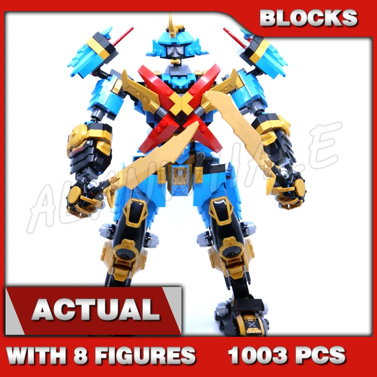 

1003pcs Shinobi Crystallized Nya's Samurai X Mech Crystal Dragon Warrior 60010 Building Blocks Toys Compatible With Model