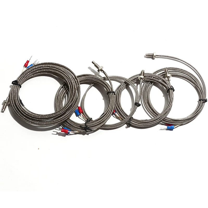1PC K/E/J Type M8*1.25 Thread Screw Thermocouple 0-800°C Temperature Controller With Metal-shielded Wire Portable Installation