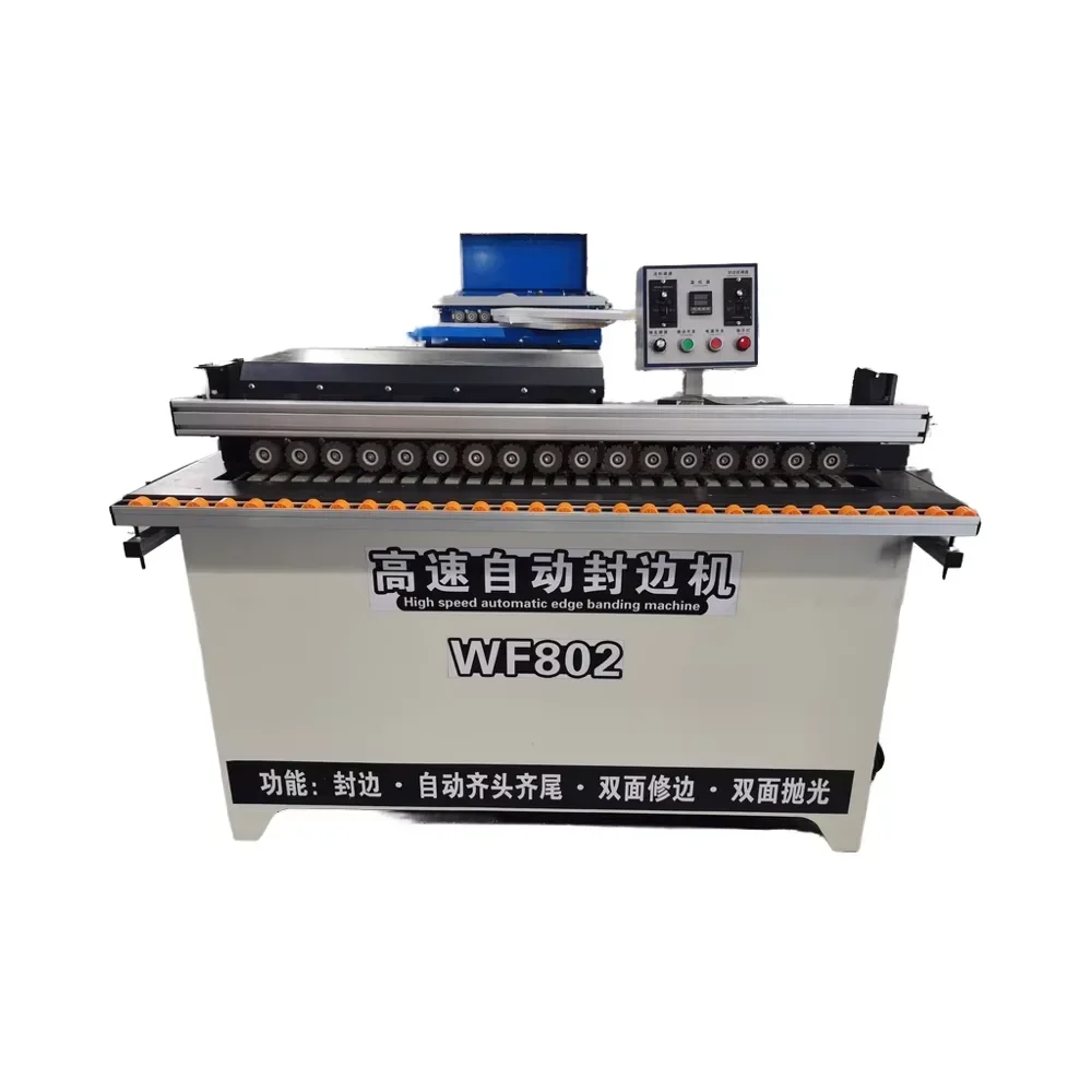 

HYSEN WF802 Small Size Automatic Edge Banding Machine With Trimming And End Cutting Edgebander.